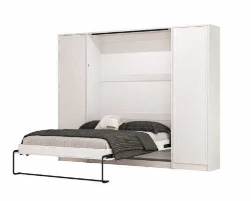 Lit dans armoire 140x200 nova en position ouverte KAMAZZA