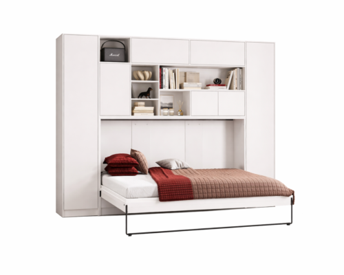 Lit armoire escamotable horizontal ouvert lago KAMAZZA